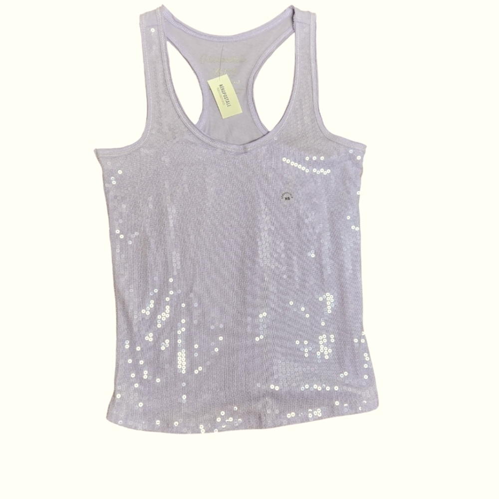Aeropostale Lavender Sequin Racerback Tank Top